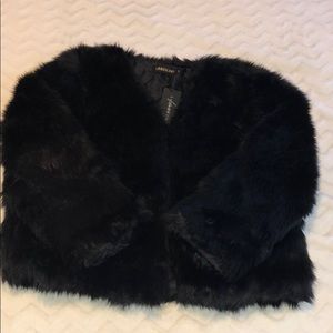 Black Faux Fur Coat